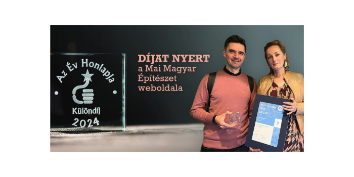 Díjat nyert a Mai Magyar Építészet weboldala
