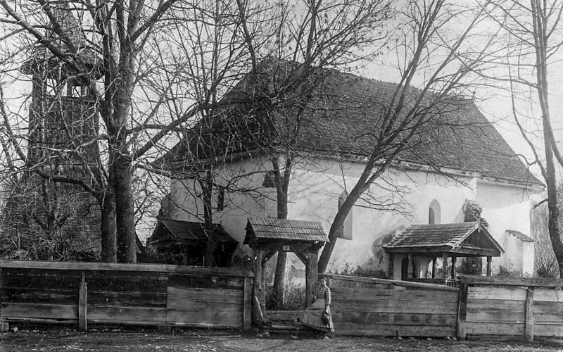 Éber László: A templom összképe délnyugatról, 1908. MÉM MDK, Fotótár, ltsz. 4.102P