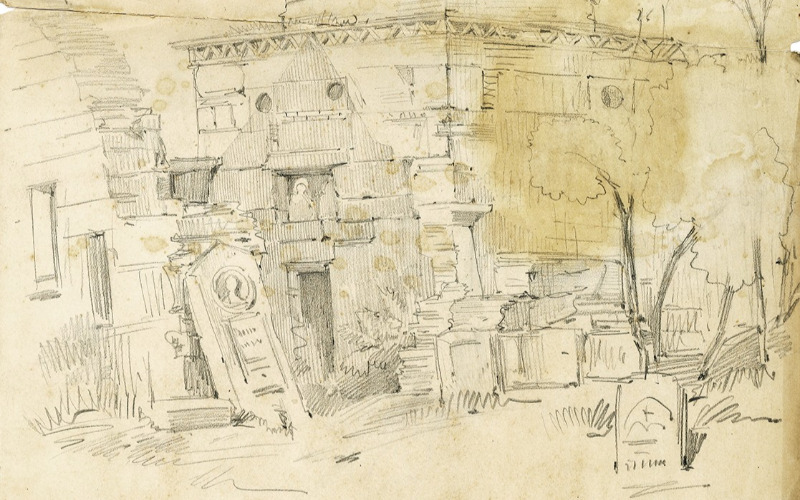 Demsus, ortodox templom, 1885. Lymbus, Möller István-hagyaték, ltsz. K 141/3.