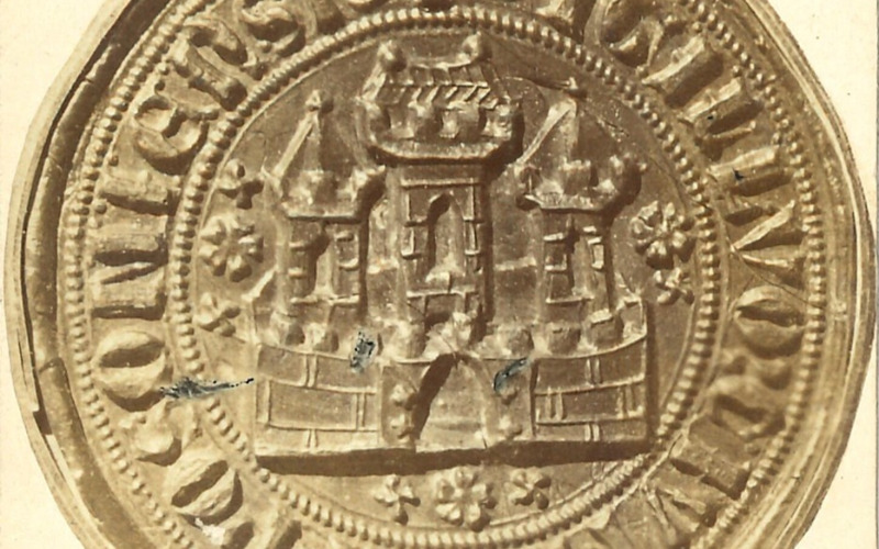 Kozics Ede (1829–1874): Pozsony város pecsétjének fényképe. Lymbus, Rómer Flóris-hagyaték, ltsz. K 234/2.