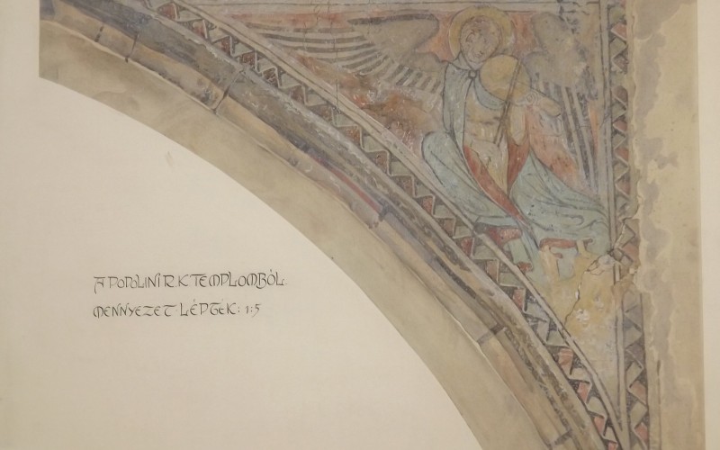 Podolin, római katolikus templom_Zenélő angyal_Tary Lajos_1911_ltsz. FM 496
