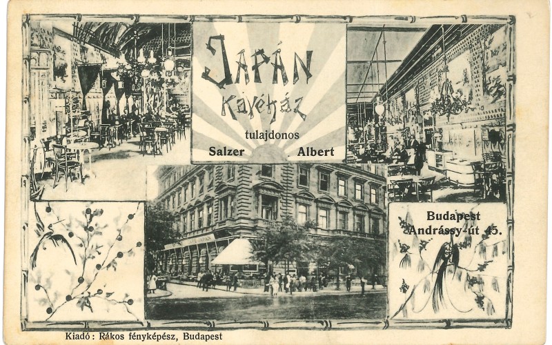 A Japán Kávéház, amely többek között Lechner Ödön és asztaltársasága törzshelye volt, Salzer Albert tulajdonos idején, 1903–1907 között