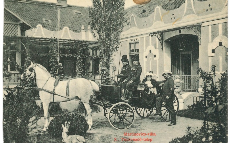 A Martinovits-villa a VIII. ker. Szabóky, ma Bíró Lajos utca 5. szám alatt. Divald Károly felvétele, 1918 körül