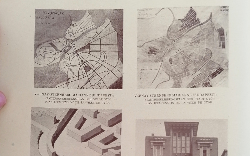Várnay Marianne rajzai az 1930-as Nemzetközi Építész Kongresszus kiadványában. 