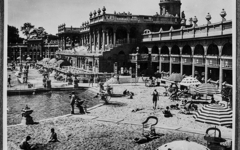 Budapest, Városliget, Széchenyi Gyógyfürdő, MÉM MDK Fotótár ltsz. 026.224N (szerző és évszám nélkül) 