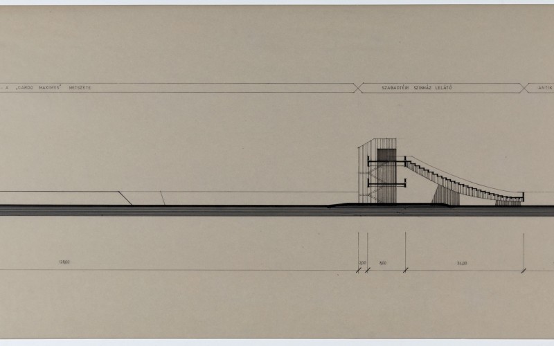 Sebő Ferenc: Gorsium metszete, 1970. MÉM MDK Múzeumi Gyűjtemény