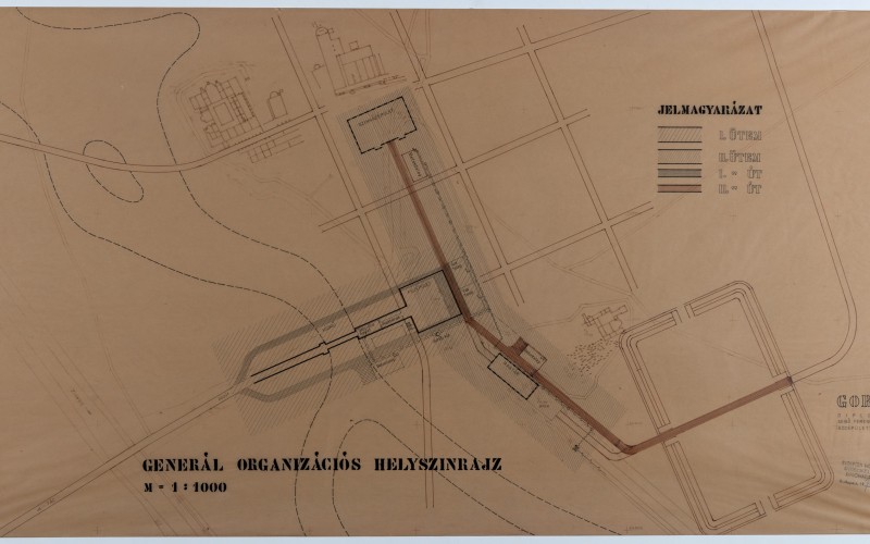 Sebő Ferenc: Gorsium, generál organizációs helyszínrajz, 1970. MÉM MDK Múzeumi Gyűjtemény