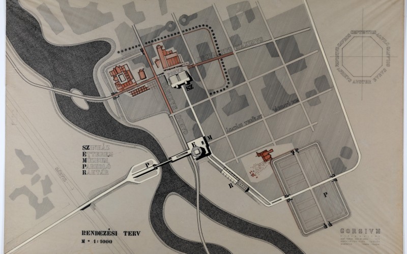 Sebő Ferenc: Gorsium, rendezési terv, 1970. MÉM MDK Múzeumi Gyűjtemény