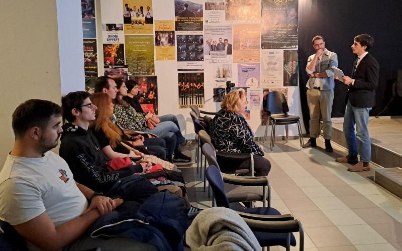 Előadás a Magyar Építész Nők programról Szófiában, 2025. december 3. Fotó: Vas Gabriella