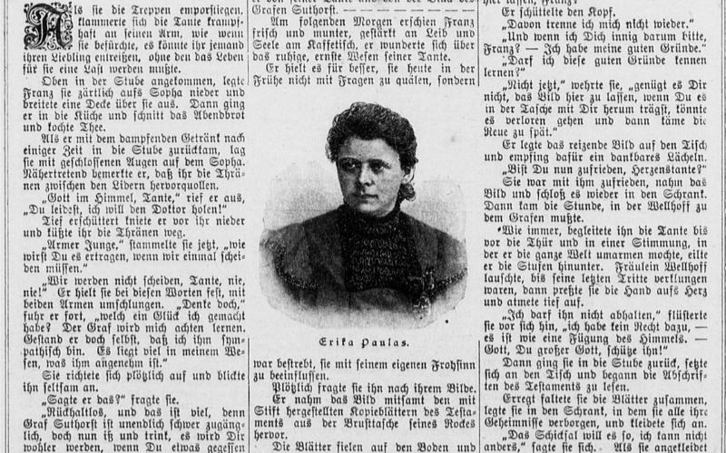 Paulas arcképe a Mülheimer Zeitung 1900. szeptember 15-i számában 
